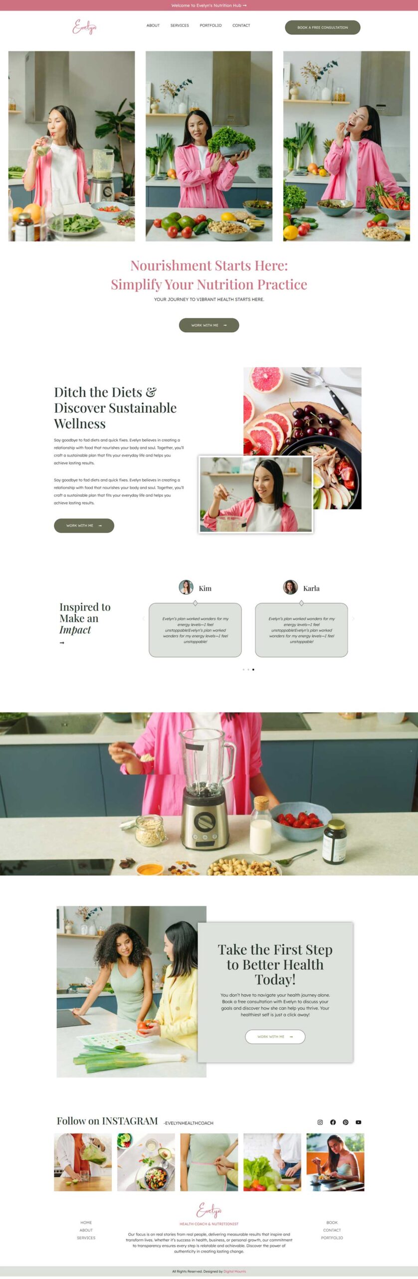 Elliora Events website design by Digital Mounts