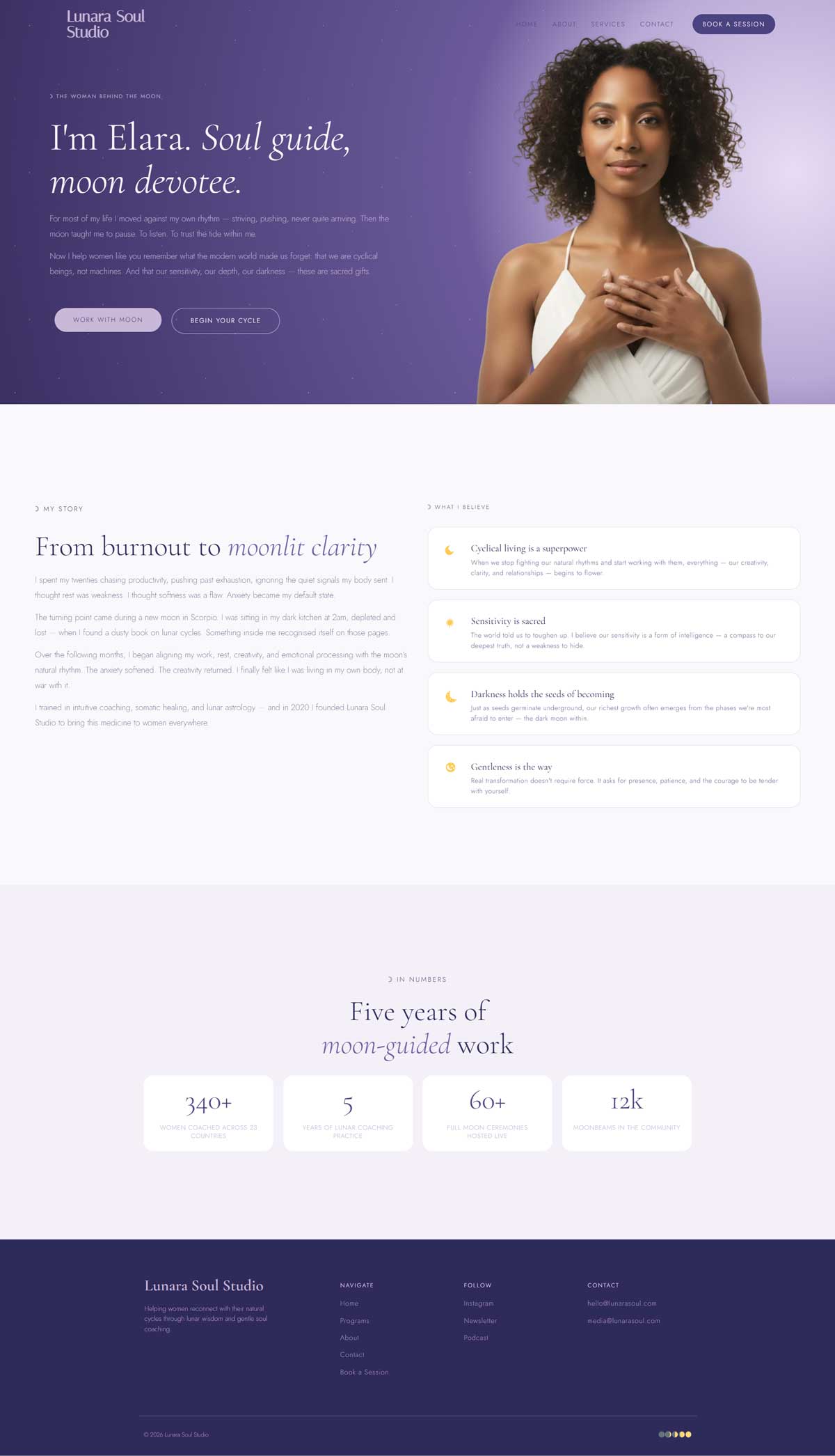 Elliora Events website design by Digital Mounts