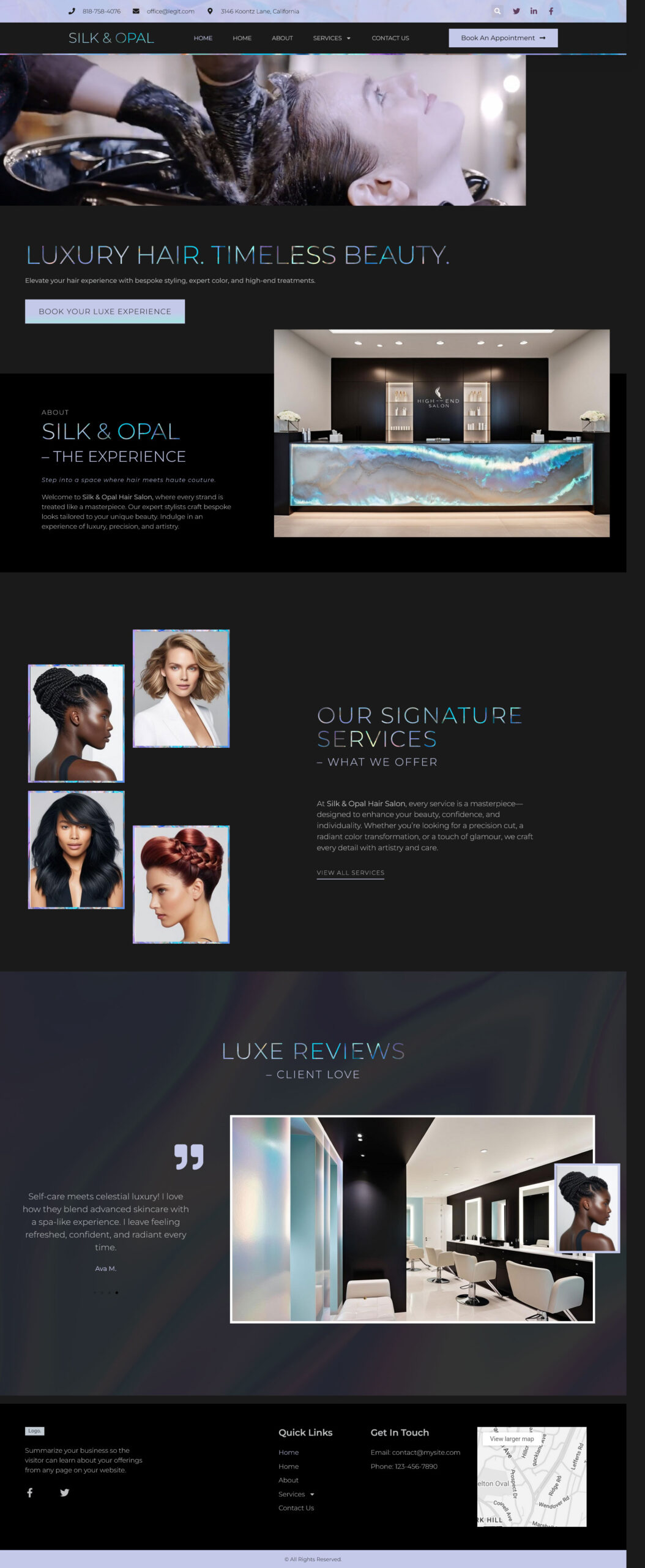 Elliora Events website design by Digital Mounts